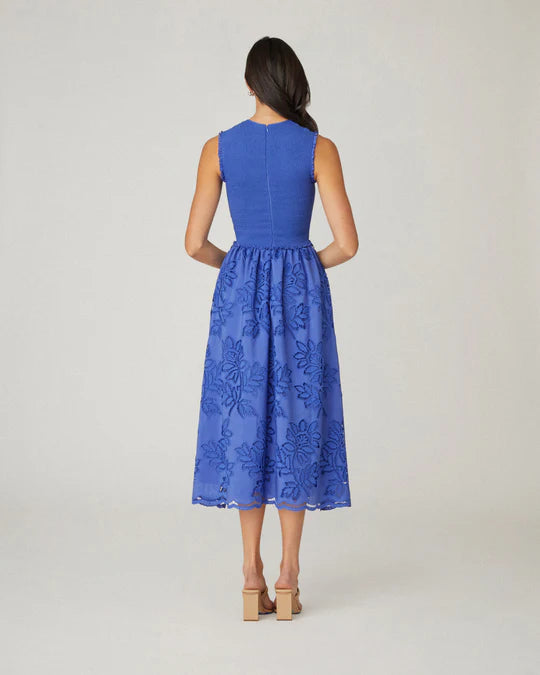 Shoshanna Roberta Dress Amparo Blue – Luck Lafayette - Main Image