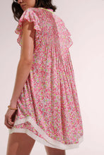 Load image into Gallery viewer, Poupette St. Barth Mini Dress Sasha - Pink Ocean Flowers
