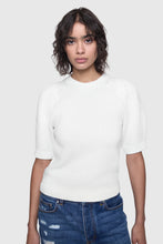 Load image into Gallery viewer, Rebecca Minkoff Celeste Short Sleeve Sweater - Bright White
