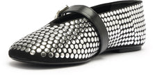 Load image into Gallery viewer, SCHUTZ Eiza Studs Suede Flat - Black