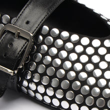 Load image into Gallery viewer, SCHUTZ Eiza Studs Suede Flat - Black