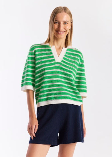 Brodie Suzie Stitch Polo Tee - Spring Green – Luck Lafayette