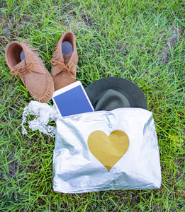 Hi, Love Travel Jumbo Pack - Metallic Silver w/Gold Heart