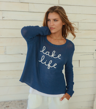 Load image into Gallery viewer, Wooden Ships Lake Life Cotton Top - Indigo/Breaker White