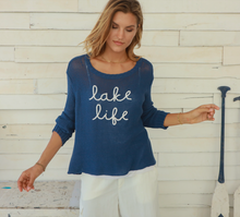 Load image into Gallery viewer, Wooden Ships Lake Life Cotton Top - Indigo/Breaker White