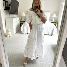 Load image into Gallery viewer, Kerri Rosenthal Gabrielle Eyelet Maxi Skirt - White