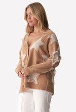 Load image into Gallery viewer, Brodie Arla Star Fringed Cardi - Camel