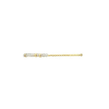 Load image into Gallery viewer, Karen Lazar 2mm Yellow Gold Bracelet - April Topaz w/Hammered Rondelles