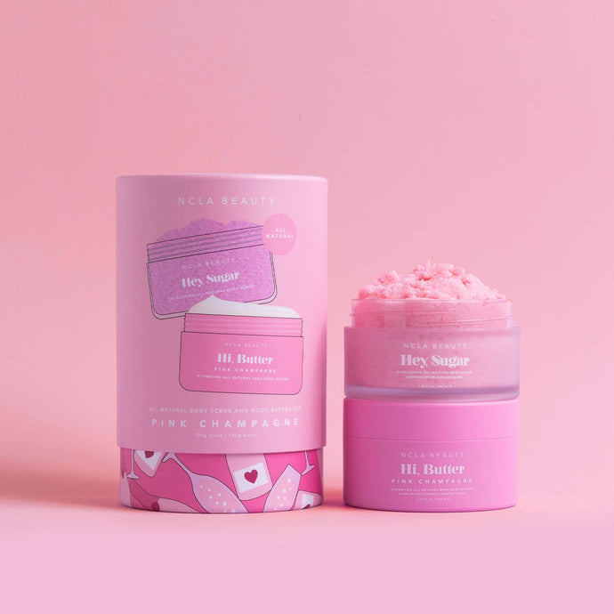 Beauty Body Scrub + Body Butter Set - Pink Champagne