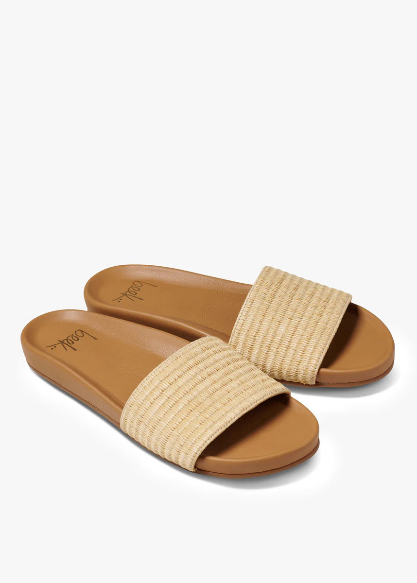 Beek Gallito Raffia Leather Slide Sandal - Honey – Luck Lafayette Beek Gallito Raffia Leather Slide Sandal - Honey – Luck Lafayette