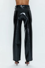 Load image into Gallery viewer, Pistola Cassie Super High Rise Straight - Black Vinyl