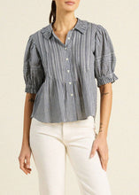 Load image into Gallery viewer, Trovata Jess Blouse - Inkwell Gingham