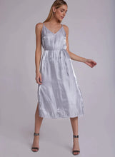 Load image into Gallery viewer, Bella Dahl Liquid Metal Cami Dress - Silver Shimmer