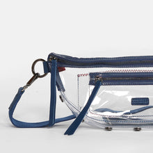Load image into Gallery viewer, Hammitt Charles Crossbody Clear - Vintage Navy/Gunmetal