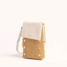 Load image into Gallery viewer, Hammitt VIP Mobile - Calla Lily White Raffia/Brushed Gold