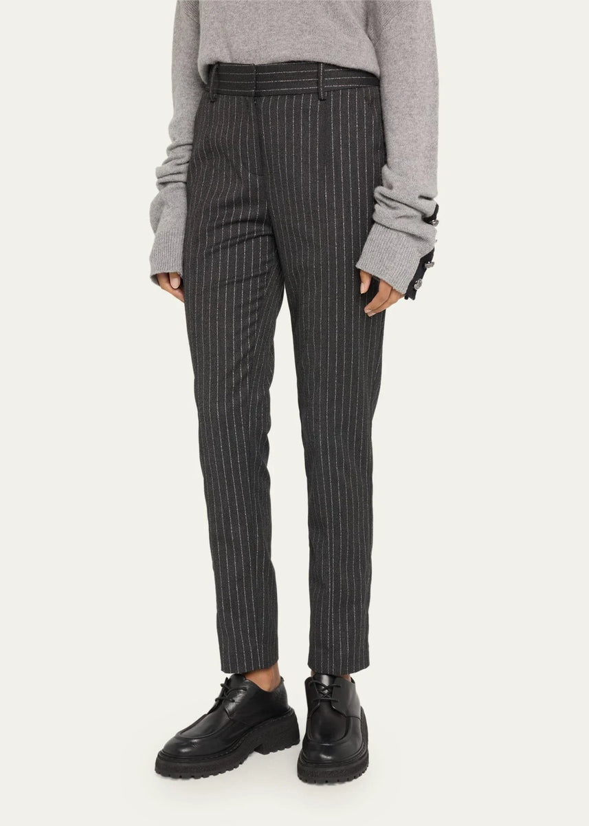 Ramy Brook Catherine Pant - Charcoal Lurex Pinstripe – Luck