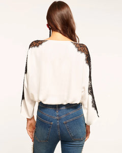 Ramy Brook Alessia Long Sleeve Lace Top - Ivory
