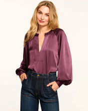 Load image into Gallery viewer, Ramy Brook Nevada Puff Sleeve Blouse - Pinot Noir