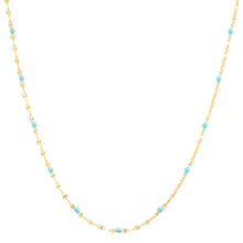 Load image into Gallery viewer, Tai Gold Vermeil Chain Necklace w/Enamel Beads - 6 Colors