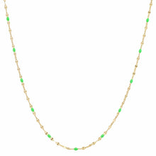 Load image into Gallery viewer, Tai Gold Vermeil Chain Necklace w/Enamel Beads - 6 Colors