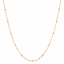 Load image into Gallery viewer, Tai Gold Vermeil Chain Necklace w/Enamel Beads - 6 Colors