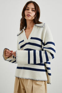 Rails Athena Sweater - Ivory Navy Stripe