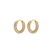 Load image into Gallery viewer, LUV AJ Pave Amalfi Huggies - Gold, Silver, Rose