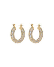 Load image into Gallery viewer, LUV AJ Pave Baby Amalfi Hoops - Gold, Silver, Rose