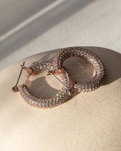 Load image into Gallery viewer, LUV AJ Pave Baby Amalfi Hoops - Gold, Silver, Rose