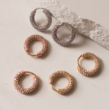 Load image into Gallery viewer, LUV AJ Pave Amalfi Huggies - Gold, Silver, Rose