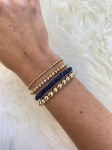 Karen Lazar 3MM Gold Filled Bracelet - BLUE SAPPHIRE
