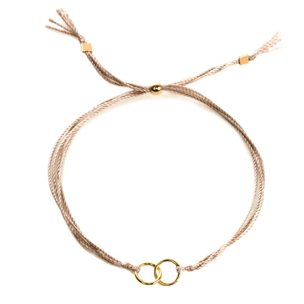 Dogeared Double Linked Rings Friendship Bracelet 2 Colors
