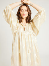 Load image into Gallery viewer, MILLE Daisy Dress - Gold Lamé