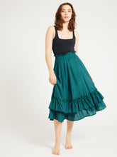 Load image into Gallery viewer, MILLE Rosalia Skirt - Emerald Silk