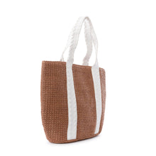 Load image into Gallery viewer, Jules Kae Layla Tote - Dark Natural/White