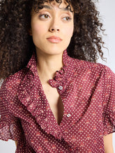 Load image into Gallery viewer, MILLE Vanessa Top - Burgundy Foulard