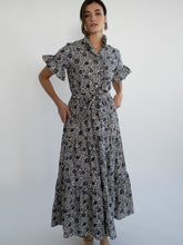 Load image into Gallery viewer, MILLE Victoria Dress - Indigo Floral