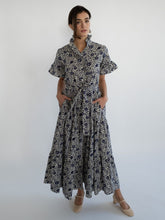 Load image into Gallery viewer, MILLE Victoria Dress - Indigo Floral