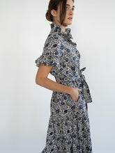 Load image into Gallery viewer, MILLE Victoria Dress - Indigo Floral