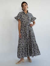Load image into Gallery viewer, MILLE Victoria Dress - Indigo Floral