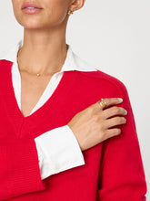 Load image into Gallery viewer, Brochu Walker The Looker Layered V-Neck - Aura Red/White