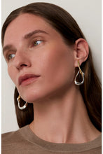 Load image into Gallery viewer, Jenny Bird Egret Hoops - Two-Tone