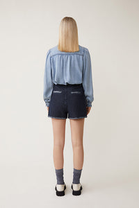 Suncoo Laura Denim Blouse - Blue Jeans