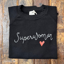Load image into Gallery viewer, I Stole My Boyfriend's Shirt Superwoman ❤️ Sweatshirt - Black