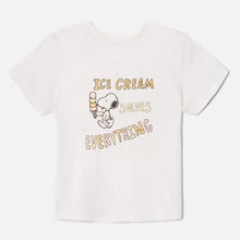 Load image into Gallery viewer, RE/DONE Classic Tee Snoopy Ice Cream - Vintage White