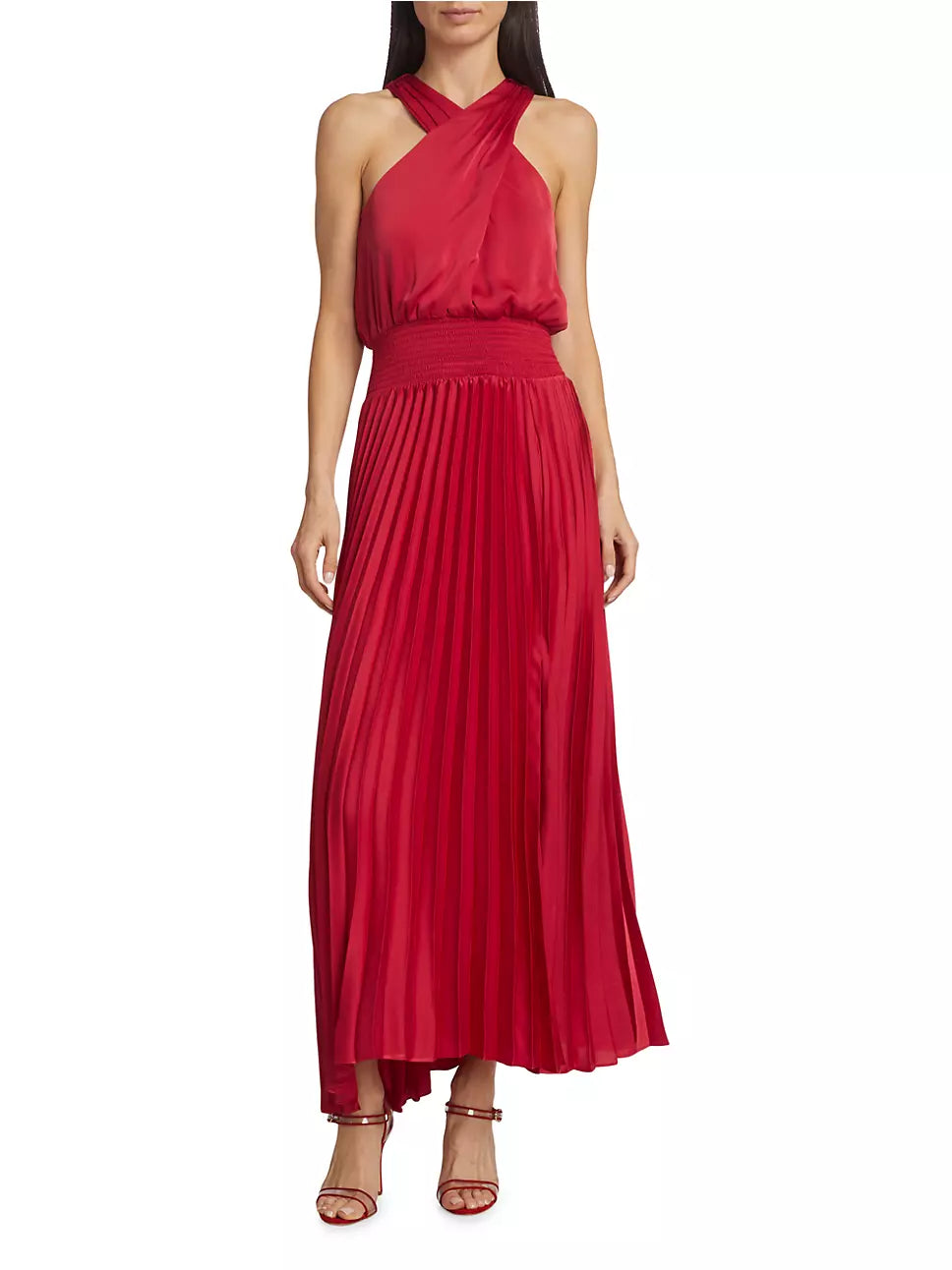 Ramy Brook Arina Halter Maxi Dress - Red