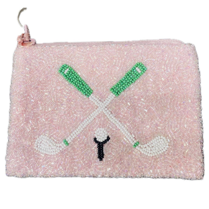 Tiana Designs Golf Clubs Beaded Coin Purse - Pink