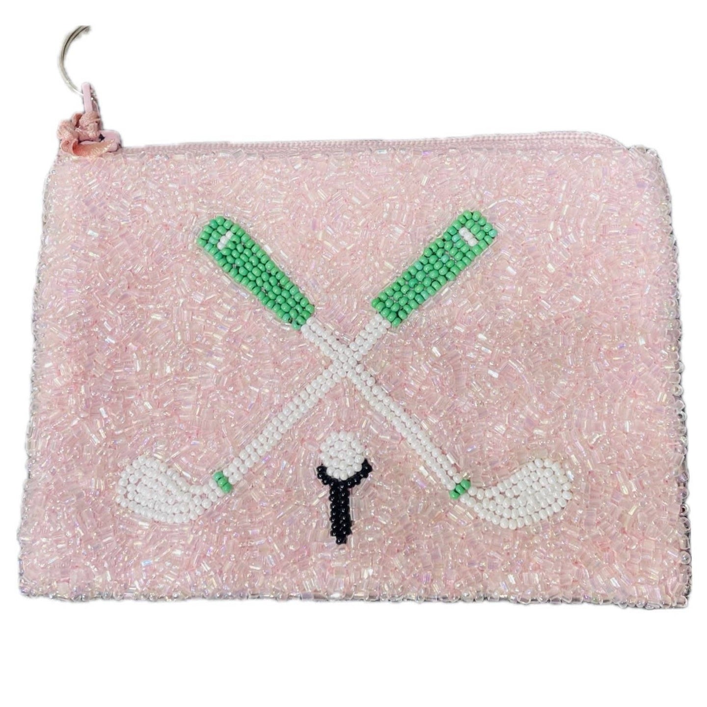 Tiana Designs Beaded Coin Purse - Golf Clubs Pink