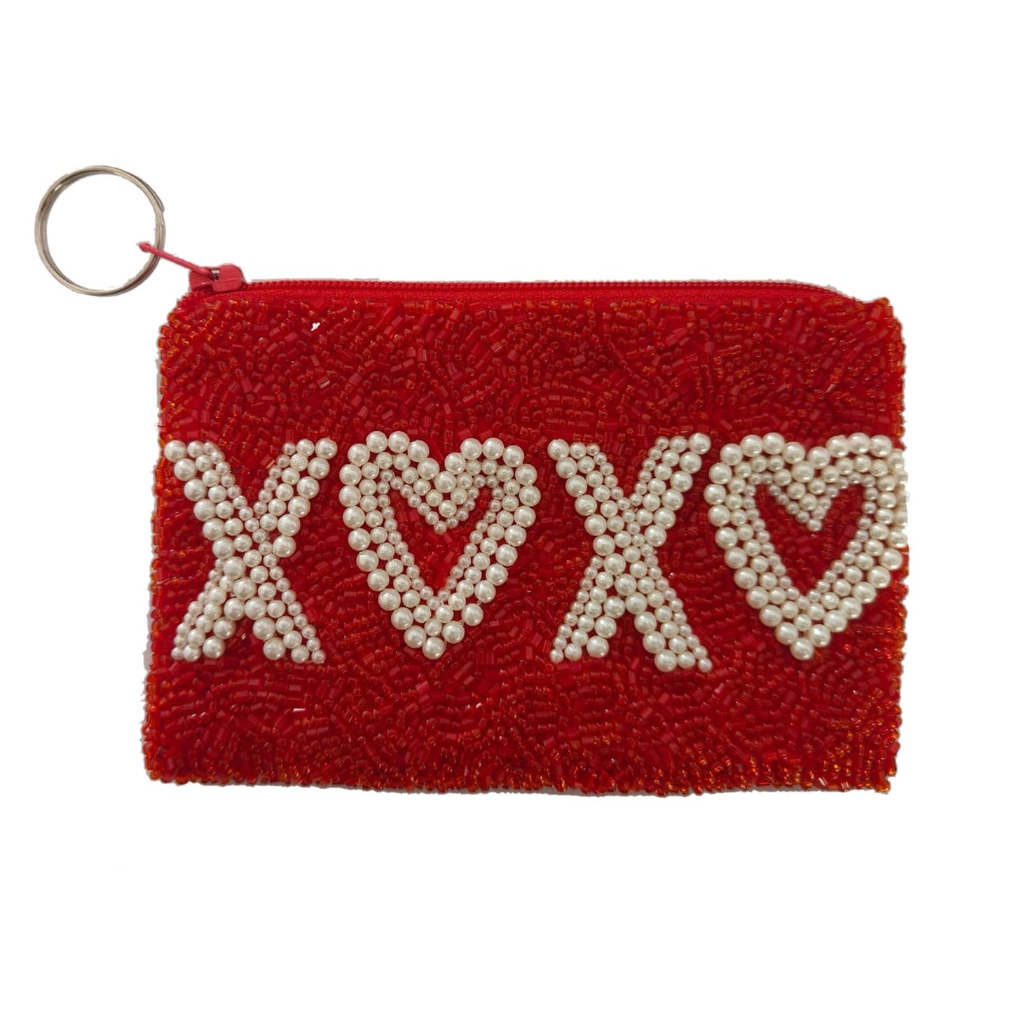 Tiana Designs Beaded Coin Purse - Pearly XOXO