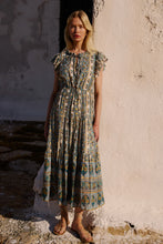 Load image into Gallery viewer, OLIPHANT Cinched Flirty Midi - Taj Blue
